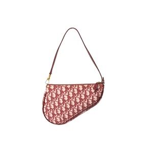 Christian Dior Trotter Saddle Burgundy Red One Shoulder Hobo Bag